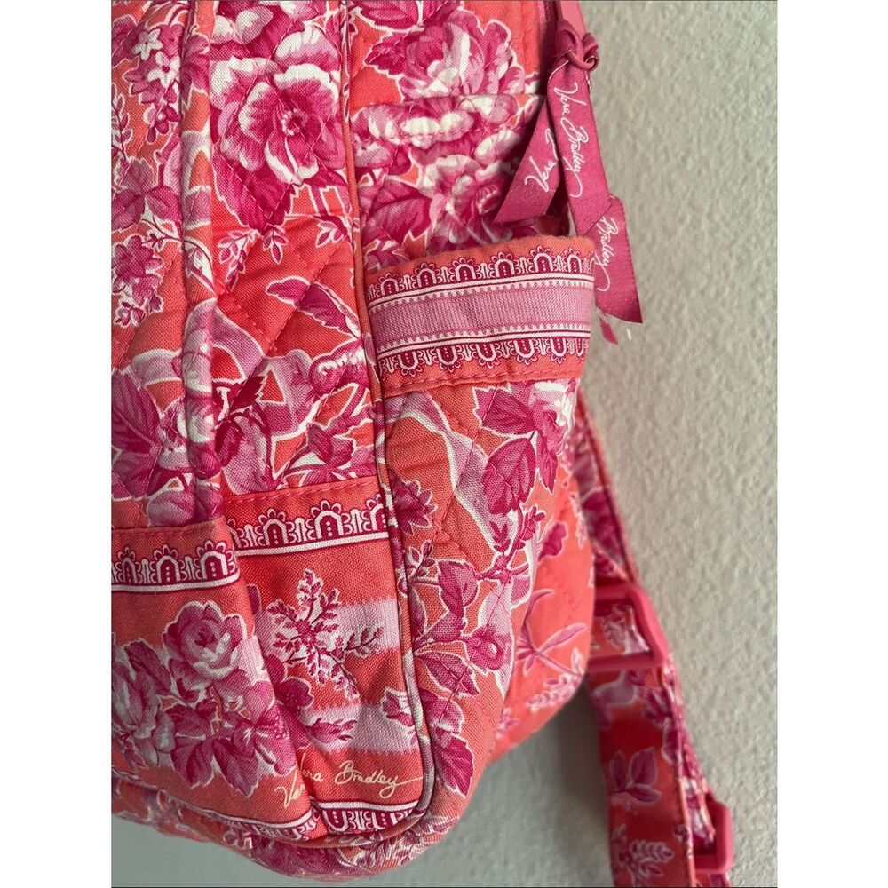 Vera Bradley English Rose Matching Travel Set Backpack &Duffel Pink Floral Quilt - Picture 4 of 14